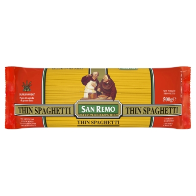 San Remo Dry Pasta Thin Spaghetti #4 500g