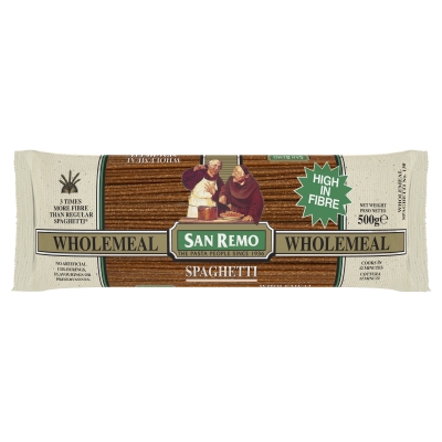 San Remo Dry Pasta Wholemeal Spaghetti #130 500g