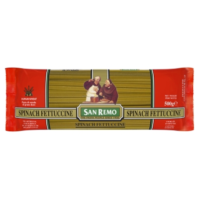 San Remo Dry Pasta Spinach Fettuccine #13 500g