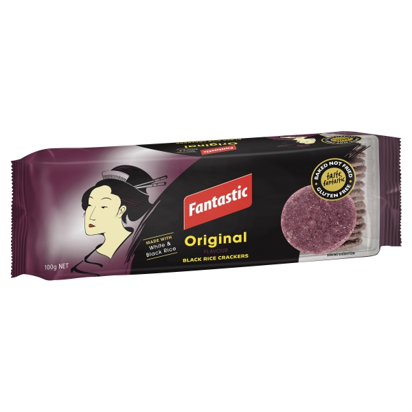 Fantastic Black Rice Crackers Original 100g