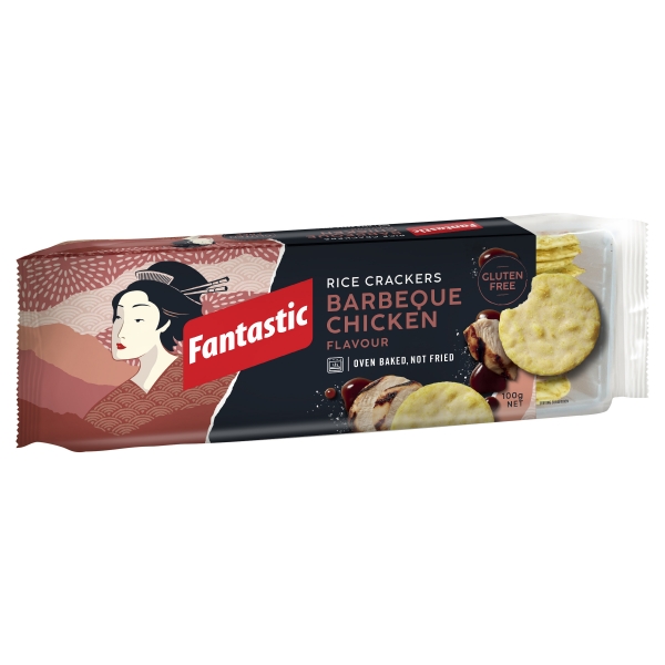 Fantastic Rice Crackers Barbeque Chicken 100g | Adelaide's Finest ...