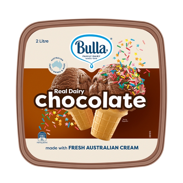 Bulla Ice Cream Chocolate 2lt | Adelaide's Finest Supermarkets