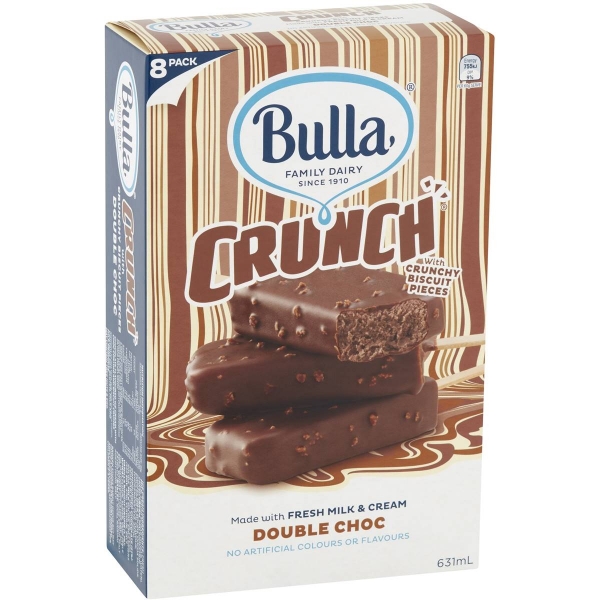 Bulla Crunch Double Choc Crunch 8 Pack