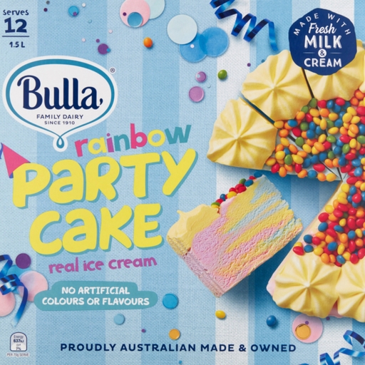 Bulla Ice Cream Cake Rainbow 1.5lt