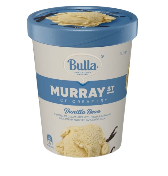 Bulla Murray St Ice Cream Vanilla Bean 1lt
