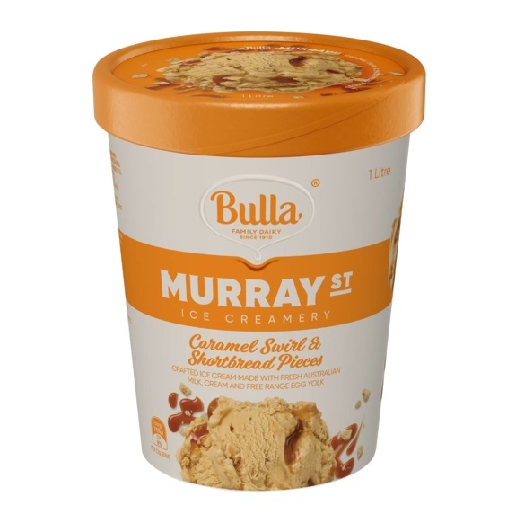 Bulla Murray St Ice Cream Caramel & Shortbread 1lt