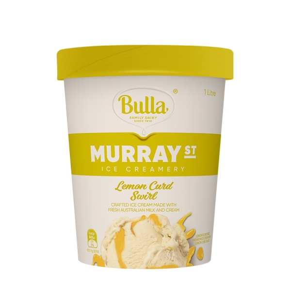Bulla Ice Cream Murray Street Lemon Curd 1Lt