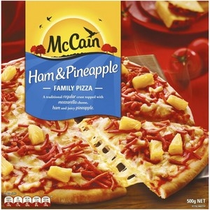 McCain Pizza Ham & Pineapple Family Size 500g