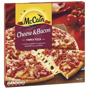 McCain Pizza Cheese & Bacon Family Size 500g