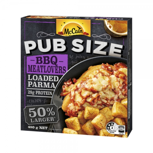 McCain Pub Size BBQ Meat Lovers Loaded Parma 480g