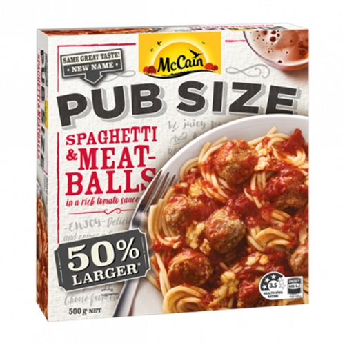 McCain Pub Size Spaghetti & Meatballs 500g