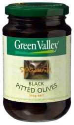 Green Valley Olives Black Pitted Spanish 350g