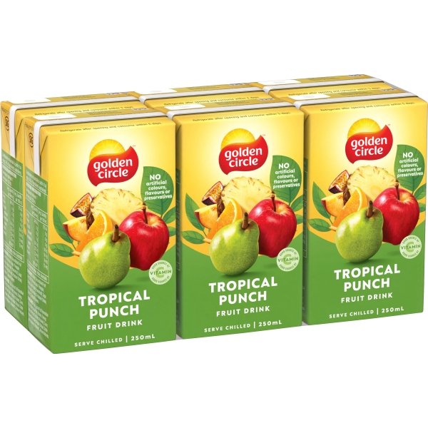 Golden Circle Tropical Punch Fruit Drink 6 x 250ml