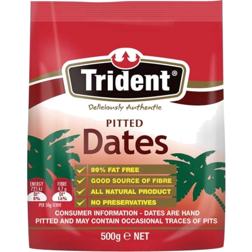 Trident Dates Pitted 500g