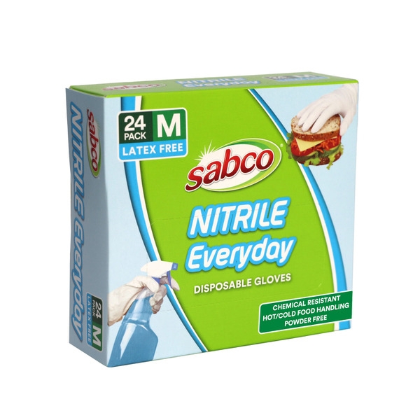 Sabco Gloves Disposable Nitr Medium 24 Pack