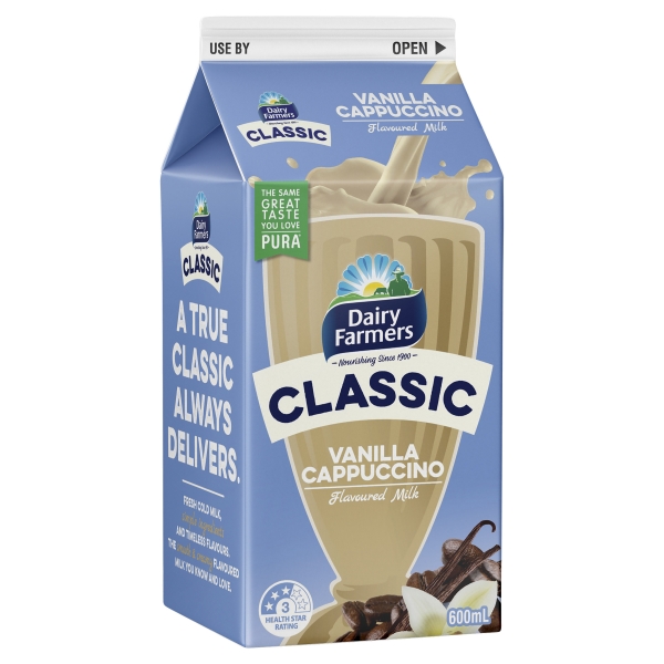 Dairy Farmers Classic Vanilla Cappuccino Milk 600ml