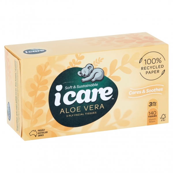 iCare Facial Tissues Aloe Vera 140 Pack