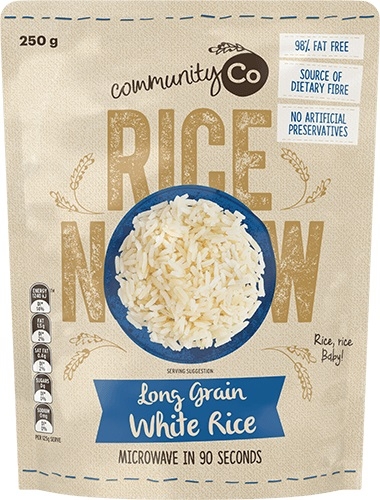 Community Co Microwave Rice Long Grain White 250g