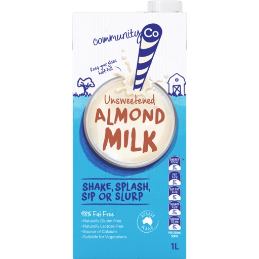 Community Co Almond Milk Unsweetened 1lt