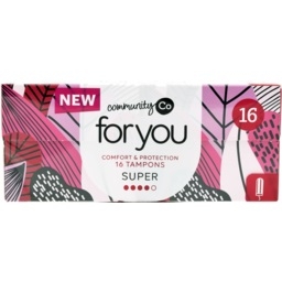 Community Co For U Tampons Super 16 Pack