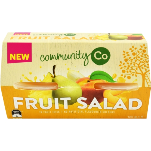 Community Co Fruit Salad In Juice 4 x 125g