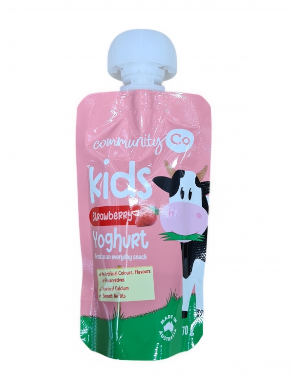 Community Co Kids Yoghurt Pouch Strawberry 70g