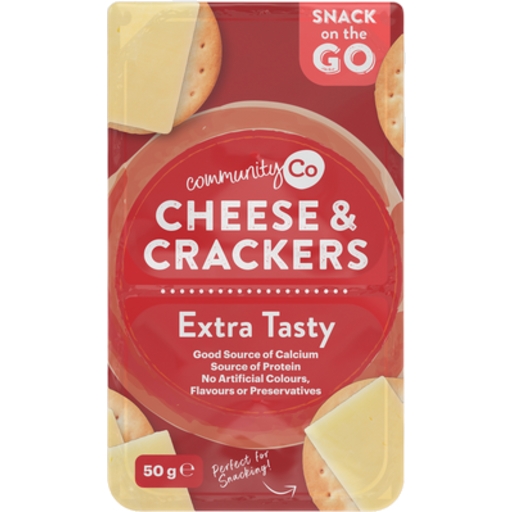 Community Co Cheese Extra Tasty & Crackers 50g