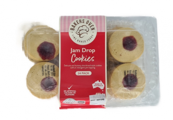 Baker s Oven Jam Drop Cookies 24 Pack 490g Adelaide s Finest Supermarkets Baker s Oven Jam Drop Cookies 24 Pack 490g Adelaide s Finest Supermarkets