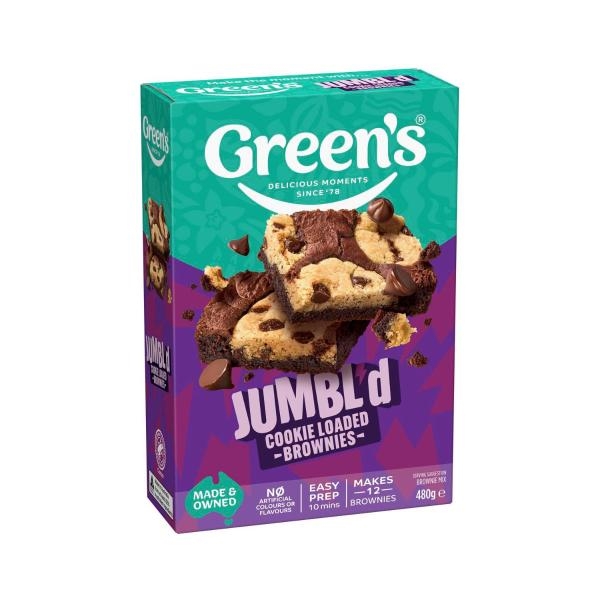 Green's Jumbl'd Cookie Loaded Bownie Mix 480g