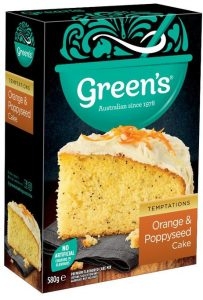 Green's Cake Mix Orange & Poppy Seed 580g