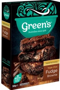 Green's Brownie Mix Triple Choc Fudge 500g