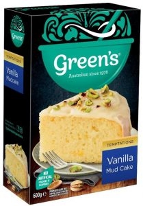Green's Cake Mix Vanilla Mud Cake 600g