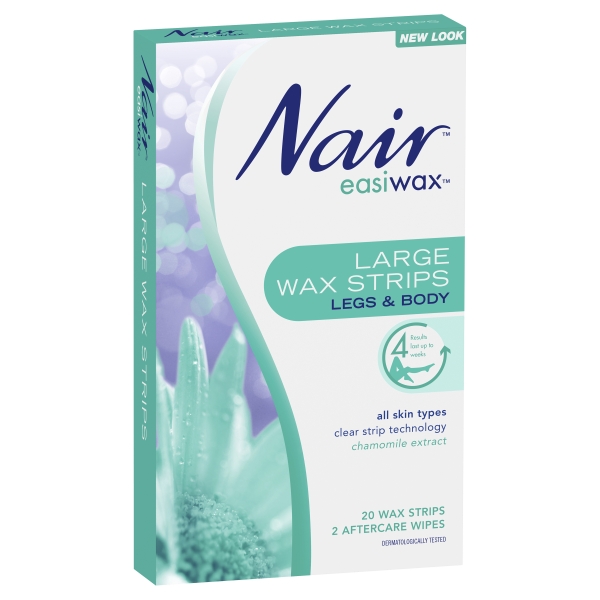 Nair Hair Removal Easiwax Strips Large 20 Pack