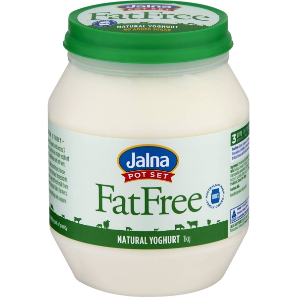 Jalna Fat Free Natural Yoghurt 1kg