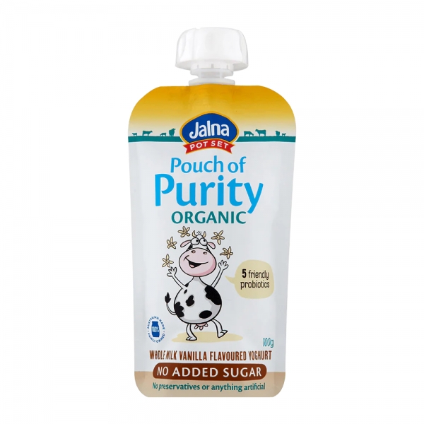 Jalna Yoghurt Pouch Organic Kids Vanilla 100g
