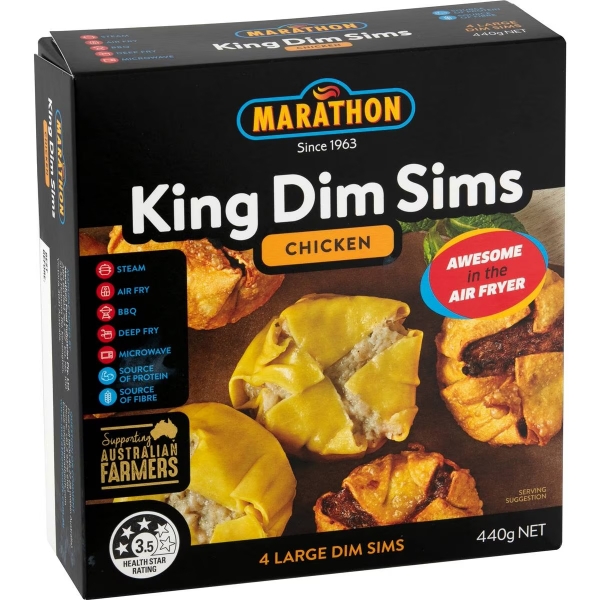 Marathon King Dim Sims Chicken 4 Pack 440g