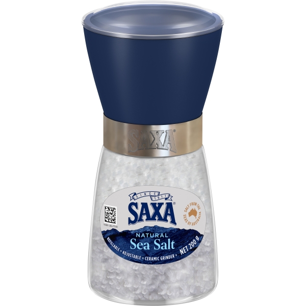 Saxa Grinder Natural Sea Salt 200g