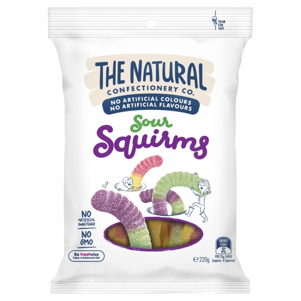 The Natural Confectionery Co Sour Squirms 220g