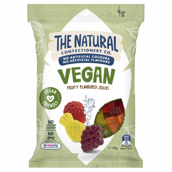 The Natural Confectionery Co Vegan Fruity Jellies 180g