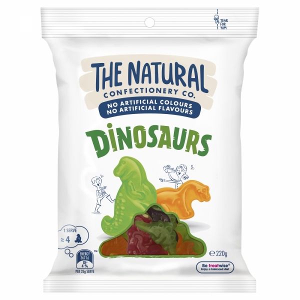 The Natural Confectionery Co Dinosaurs 220g