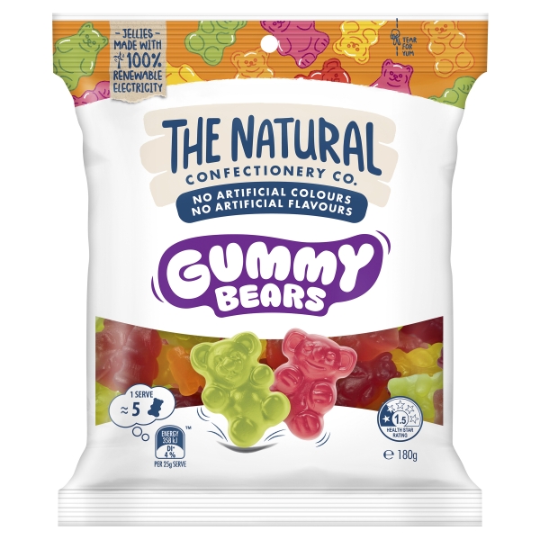 The Natural Confectionery Co Gummy Bears 180g