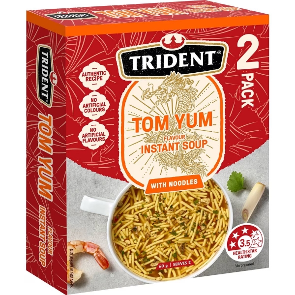 Trident Soup Mix Thai Tom Yum 2 Pack 60g
