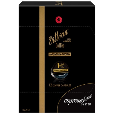 Vittoria Mountain Grown Capsules 12pk 78g (Espressotoria)