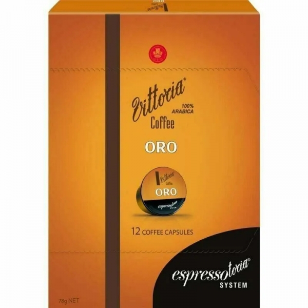 Vittoria Capsules Oro Blend 12 Pack 78g (Espressotoria)