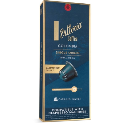 Vittoria Aluminium Capsules (Nespresso Compatible) Colombia 10 Pack