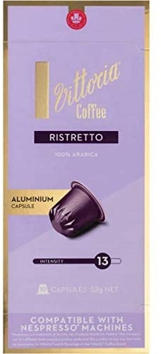 Vittoria Aluminium Capsules (Nespresso Compatible) Ristretto 10 Pack