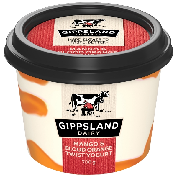 Gippsland Dairy Mango & Blood Orange Twist Yogurt 700g