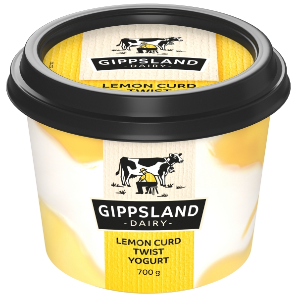 Gippsland Dairy Lemon Curd Twist Yogurt 700g