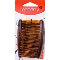 Redberry Slide Comb Medium Tortoiseshell 6 Pack