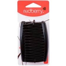 Redberry Slide Comb Medium Black 6 Pack
